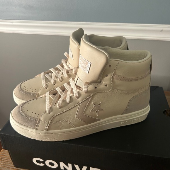 Converse Pro Leather High Top Sneakers Casual Shoes Light Dune Size 10 - Picture 1 of 9